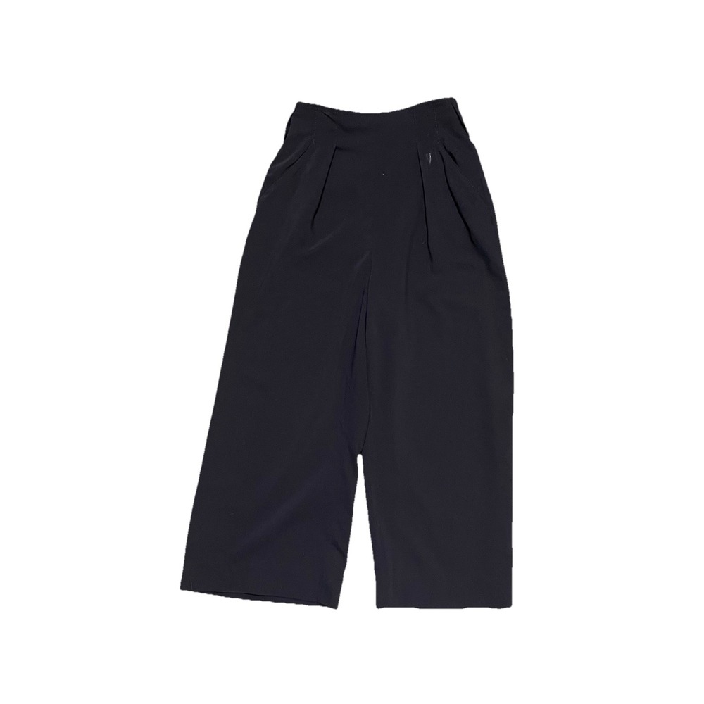 Sportmax Wide Leg‎ Crop Pants Black Size XS Quiet Luxury Comfort Casual